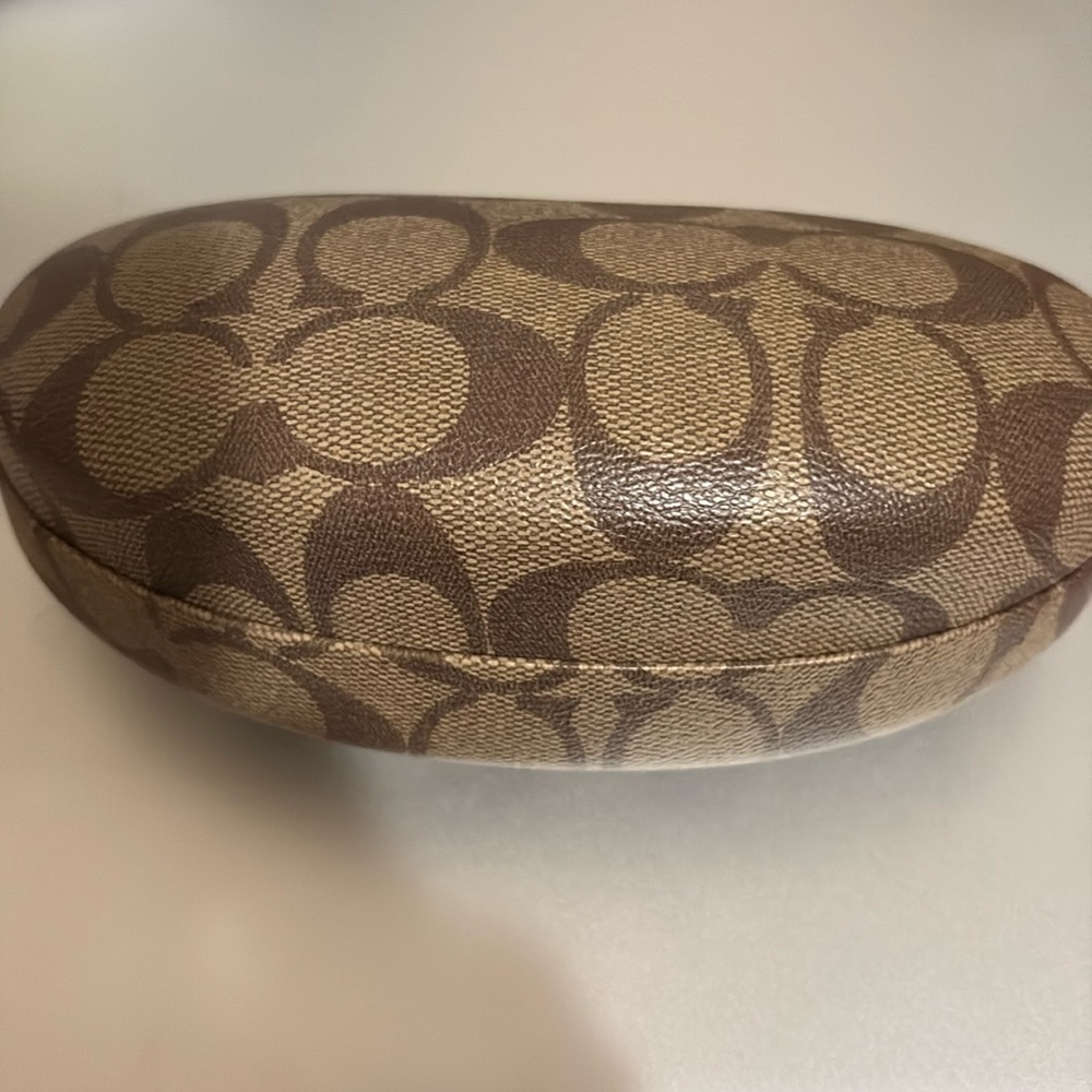Coach brown suede sunglasses case
